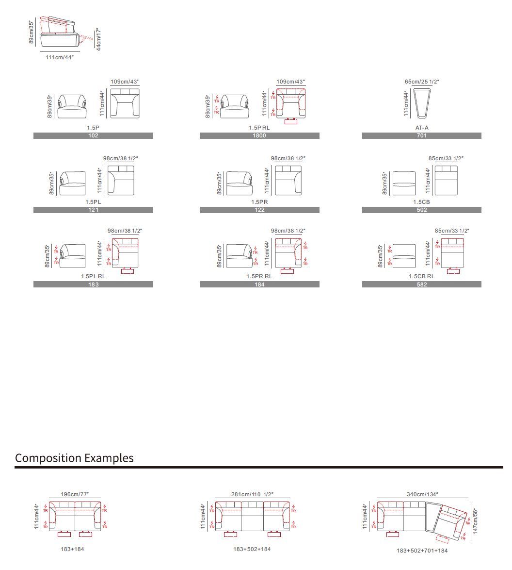 3-местный кожаный диван с электрическим движением CAMPO DE' FIORI Coast ARCH-00037457 - Вид №9