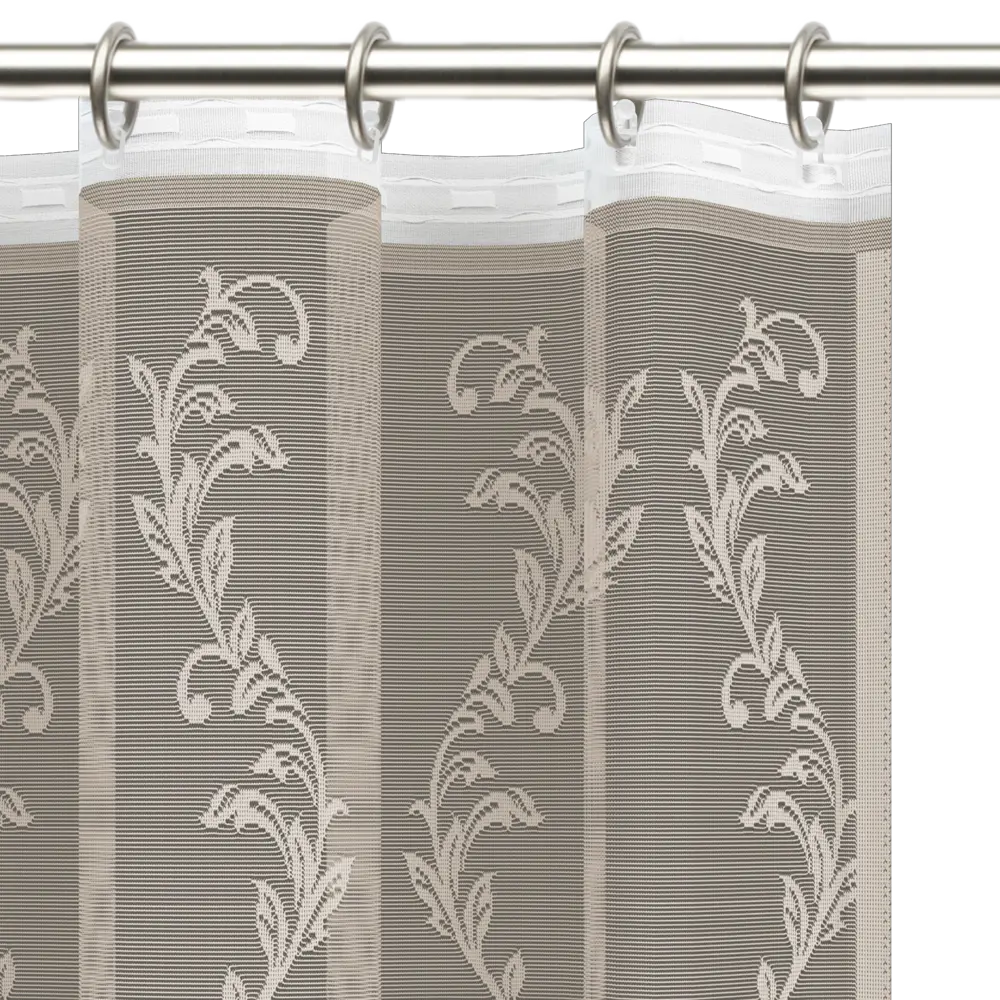 Тюль на ленте для кухни Лиана 250x160 см цвет экрю Santreyd STLM-2212469 - Вид №5