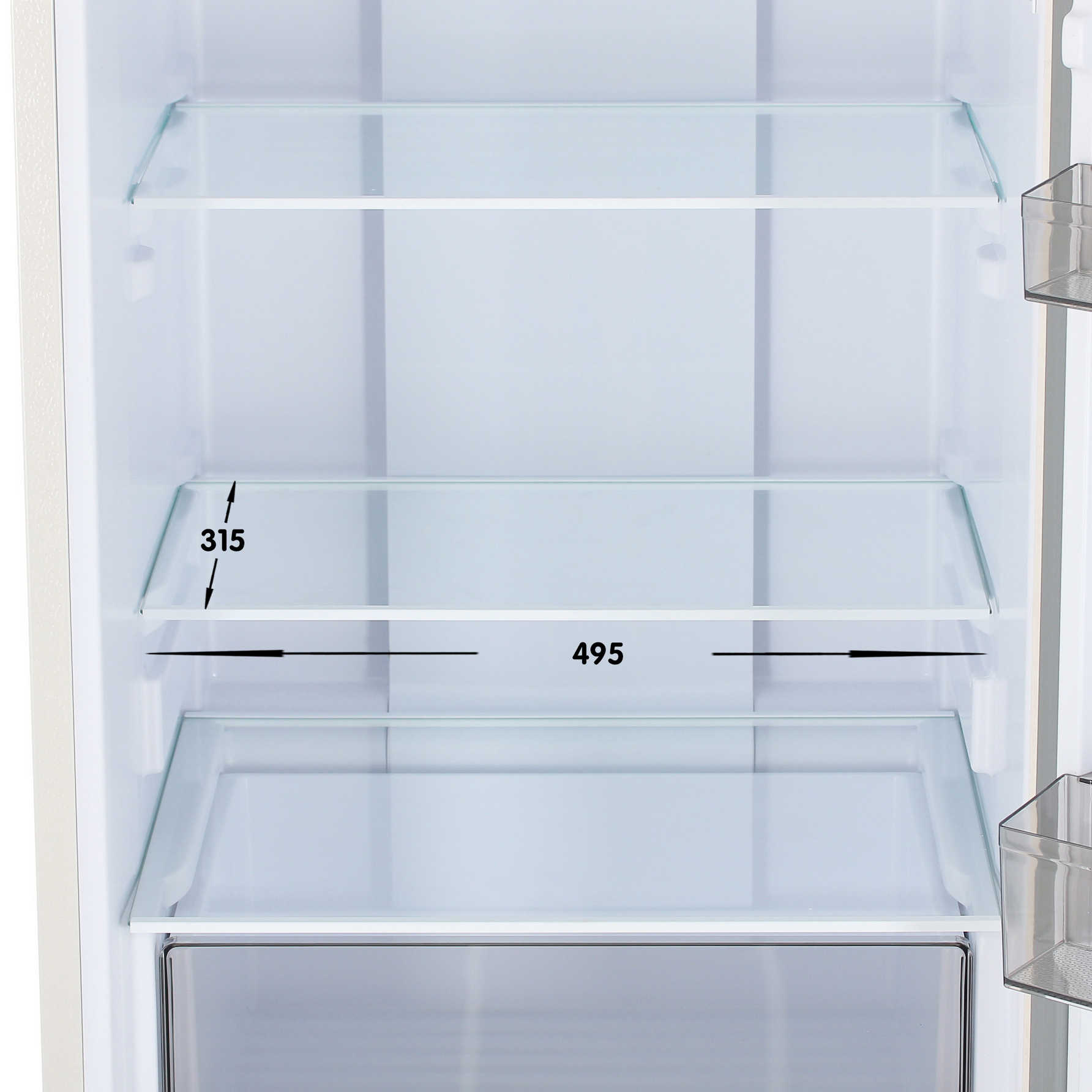 5063743 Холодильник с морозильником   DEXP B4-0340BKA бежевый STDN-0122483 - Вид №8