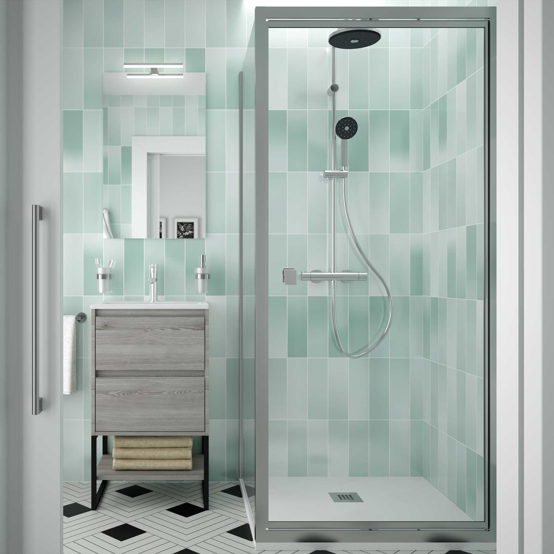 24346 SALGAR Комплект из 2 ножек АЛЬЯНС на глубину 40 ЧЕРНЫЙ 310 мм  - Вид №1