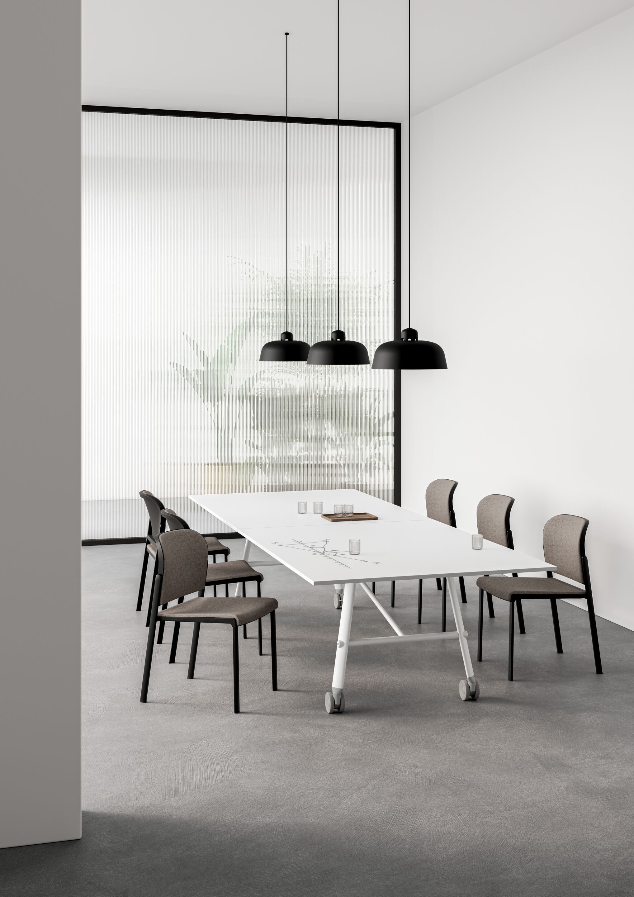 Штабелируемый офисный стул из ткани с подлокотниками IBEBI био ARCH-00080941 - Вид №3