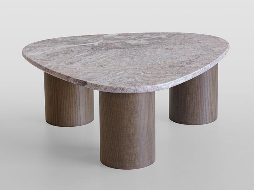 Журнальный столик из мрамора с цветком персика и ясеня Potocco Jade ARCH-00090370 - Вид №1