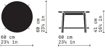 Very Wood Круглый журнальный столик с журнальной полкой Rond sun-id-1412343 - Вид №3