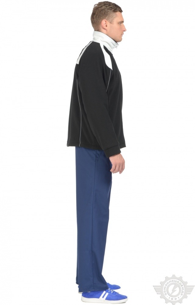 61329 Куртка "Стиль" ткань "Флис" черно-белая  Зимняя спецодежда  размер XXXL(60-62)  - Вид №7