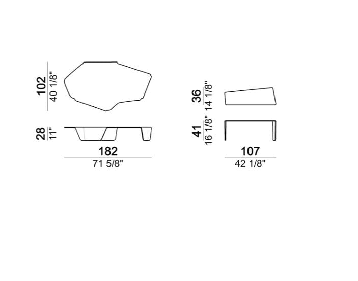 Набор журнальных столиков из закаленного стекла In Stock Arketipo ARCH-00050836 - Вид №5
