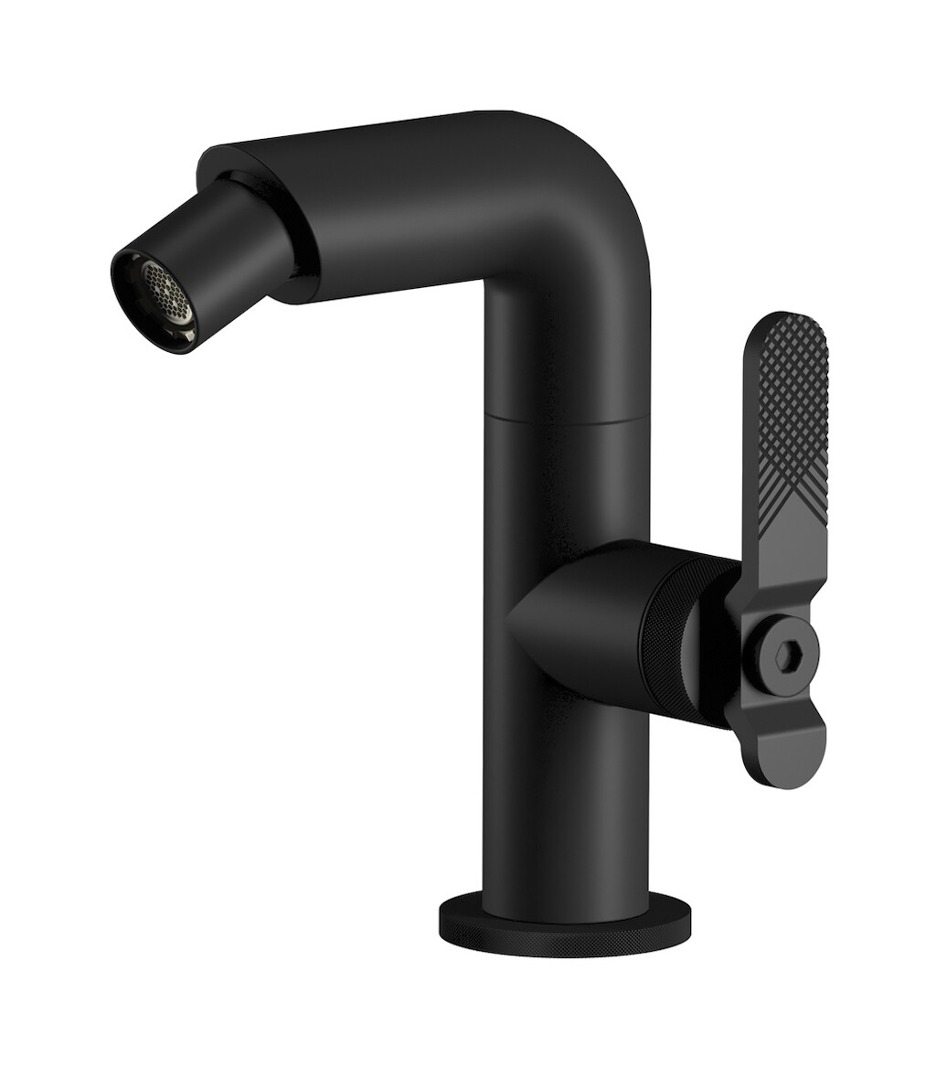 Смеситель для биде на 1 отверстие в комплекте с донным клапаном. WE ARE IB b2220np Matt Black Bold