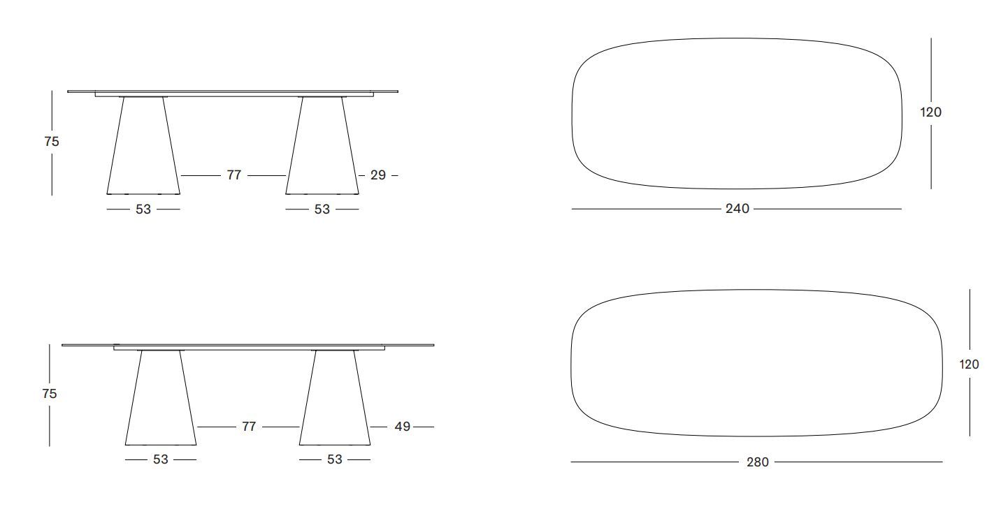 Керамический прямоугольный садовый стол Vincent sheppard SANDRO ARCH-00013079