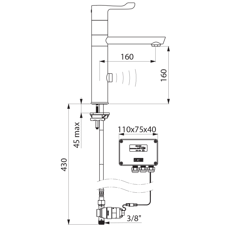 20164T1 Сенсорный смеситель TEMPOMATIC MIX DELABIE  - Вид №1