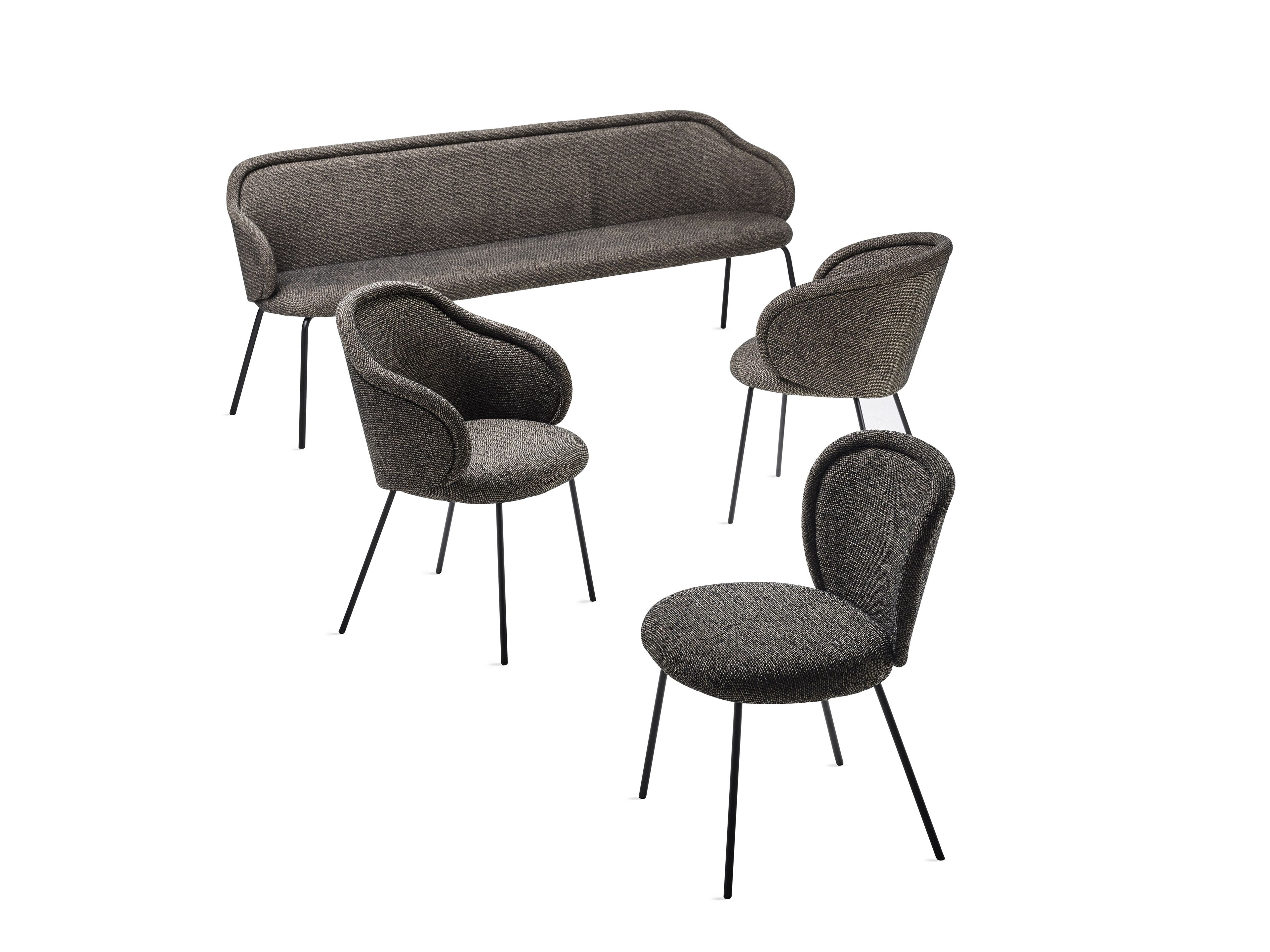 Мягкий тканевый стул с подлокотниками Freifrau ARCH-00113361 - Вид №3