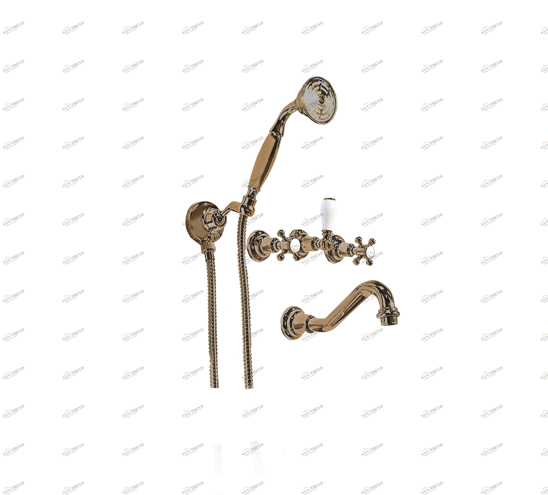 Gentry Home Смеситель для раковины мостик на 2 отверстия 200мм Mayfair Бронза GH103279