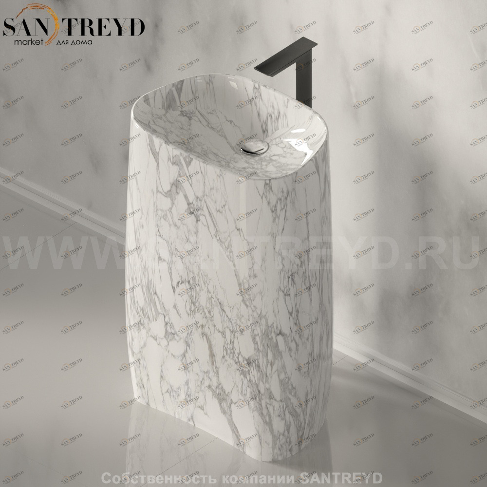 ACER0896FMC Напольная раковина стоящая овальная Agape Pear