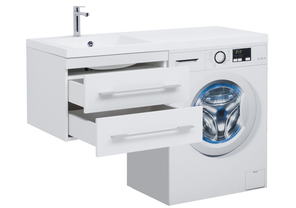 Тумба с раковиной Aquanet Нота 120 L белый 0017148300239565 - Вид №1