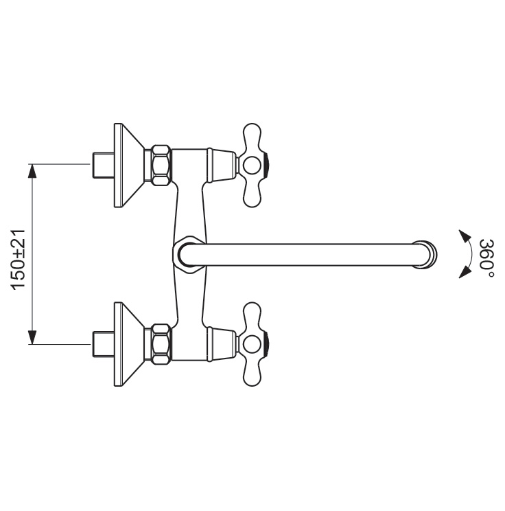 BA121AA Смеситель для умывальника VIDIMA RETRO - Вид №2
