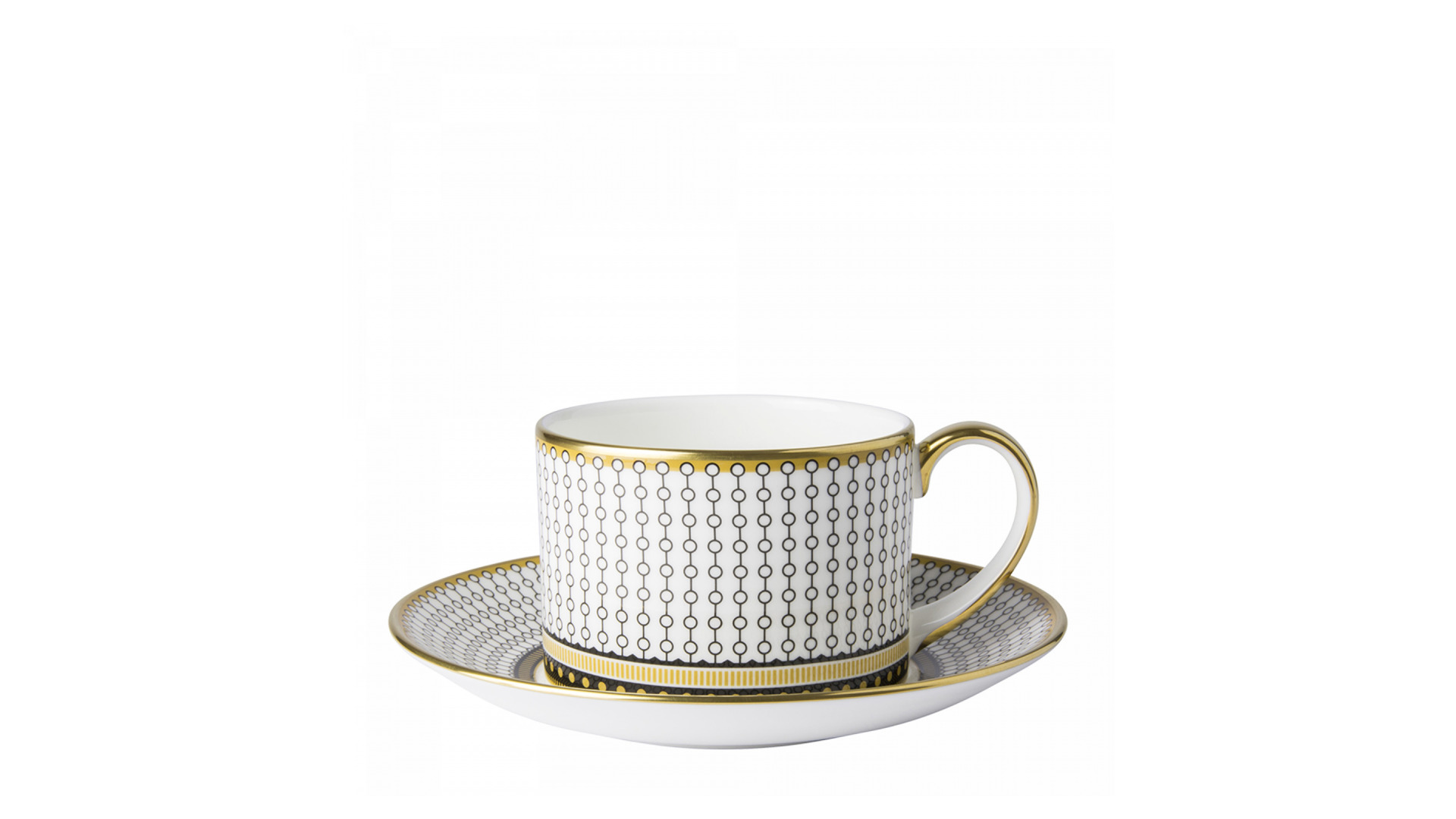 10650445 Royal Crown Derby Чашка чайная Royal Crown Derby "Вибрации" (Oscillate, Onyx) 255мл Фарфор костяной  - Вид №1
