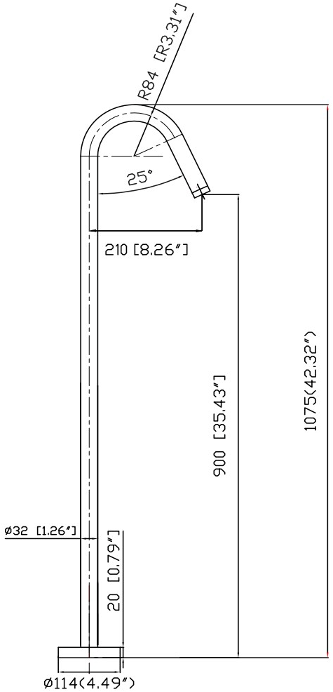 JEE-O Напольный излив для ванны Slimline 800-3100/3103 black - Вид №3