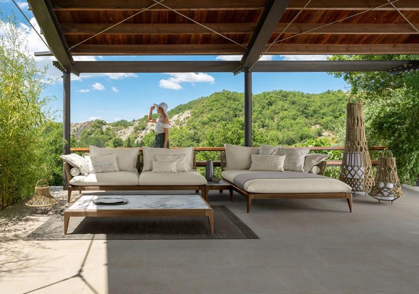 Talenti 3-х местный тканевый садовый диван Cruise teak sun-id-1357819 - Вид №3