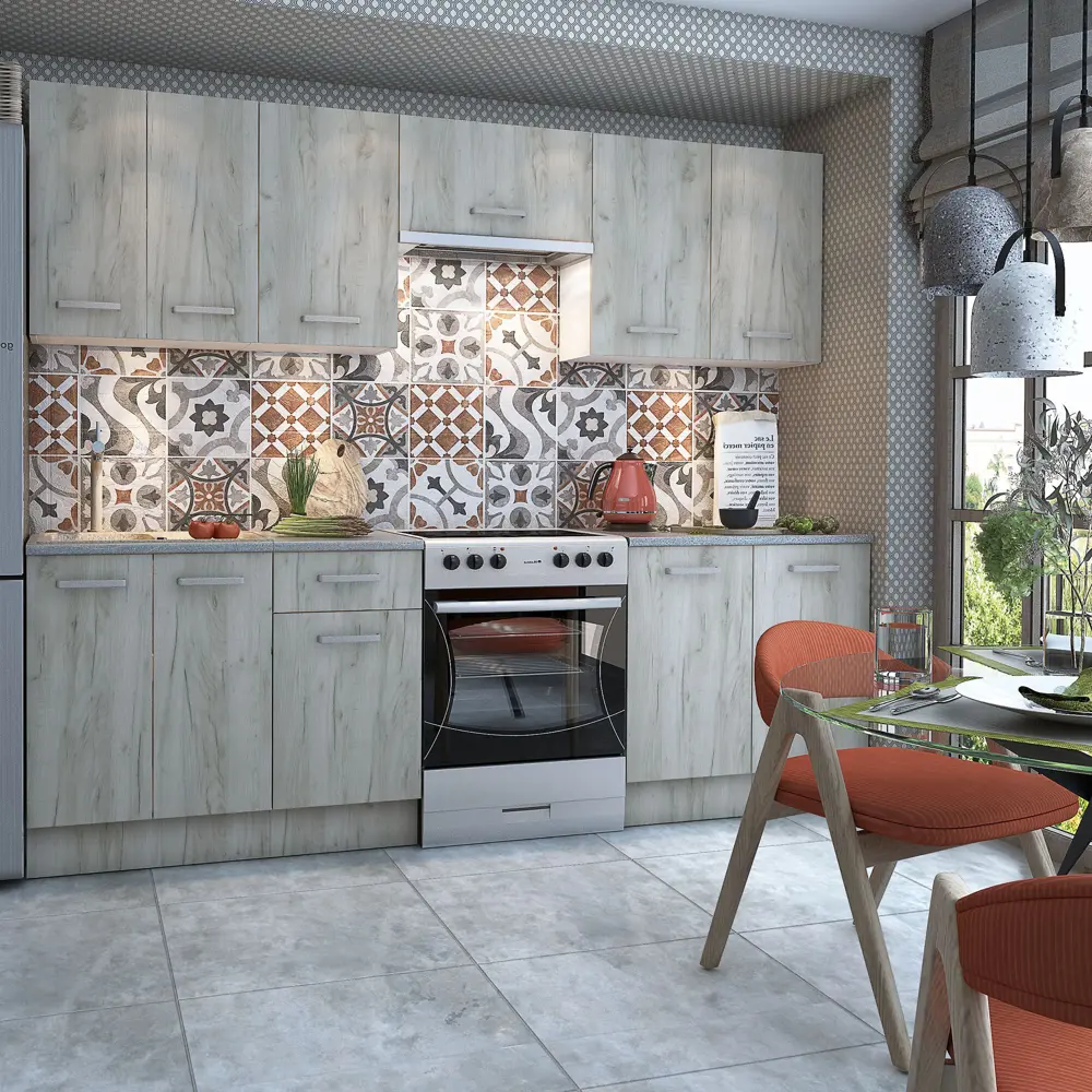 Напольный кухонный шкаф Дейма темный 60 см с элегантной фрезеровкой 86720865 Santreyd STLM-1584641 - Вид №10