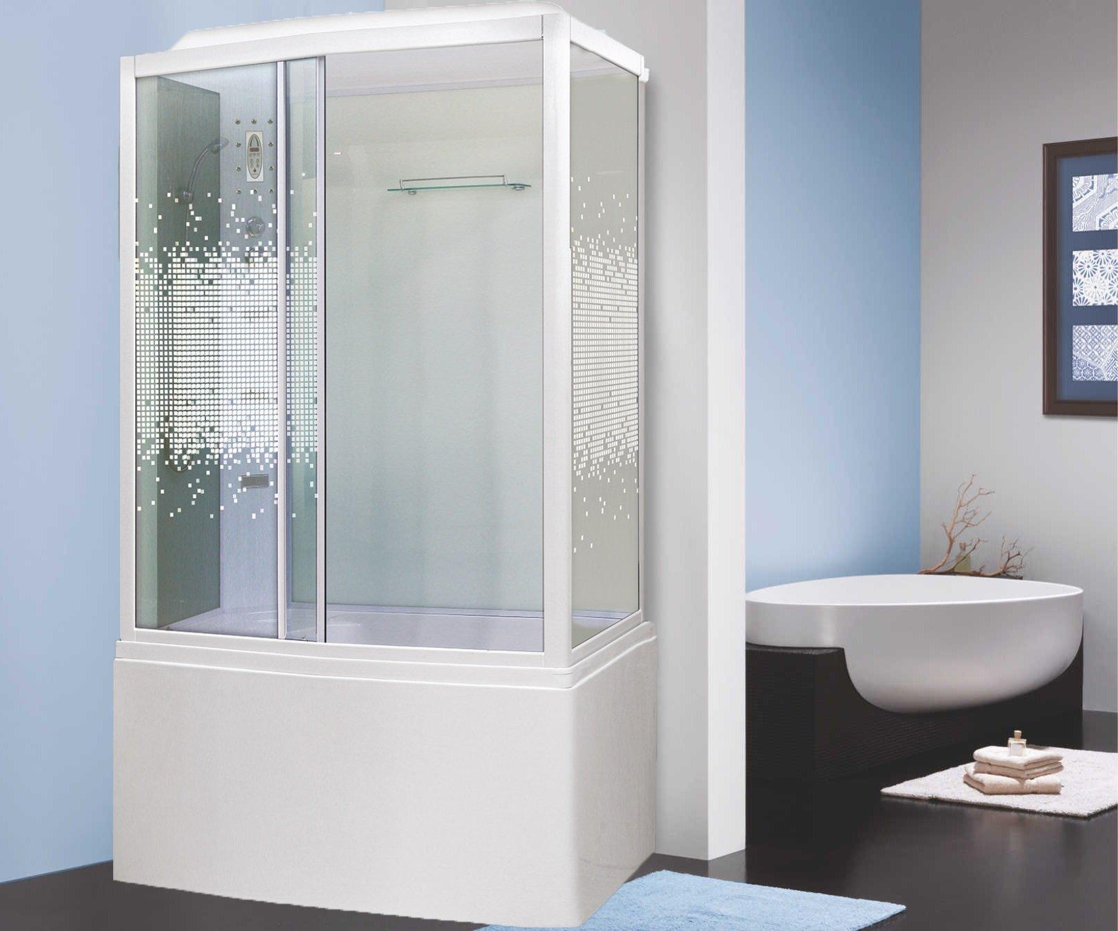 Душевая кабина NG-307-01L (1200х800х2200) высокий поддон(50см) стекло МОЗАИКА Niagara Ultra 3070154L