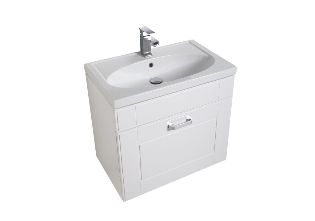 Тумба с раковиной Aquanet Рондо 70 белый (1 ящик) 0018915500185343 - Вид №3