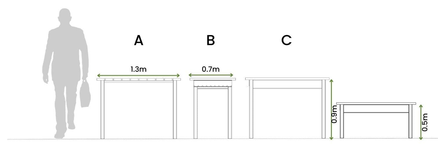 Прямоугольная деревянная плантатор Urbencéa JAYEN ARCH-00057071 - Вид №2