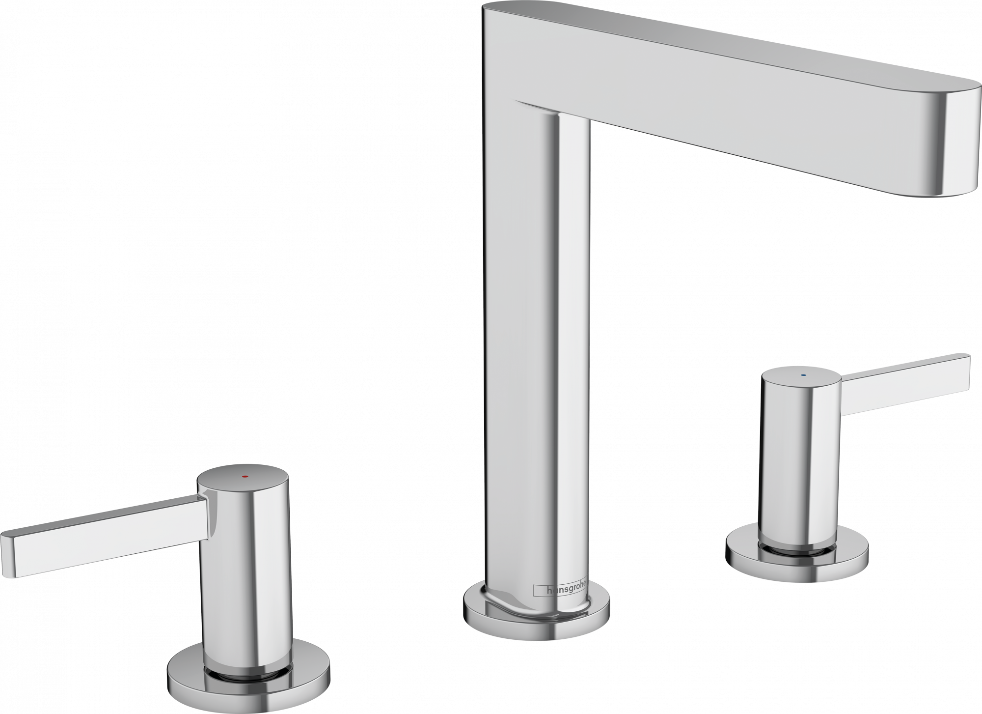 76034000 Finoris Смеситель для раковины на 3 отверстия 160 со сливным клапаном Push-Open Hansgrohe 