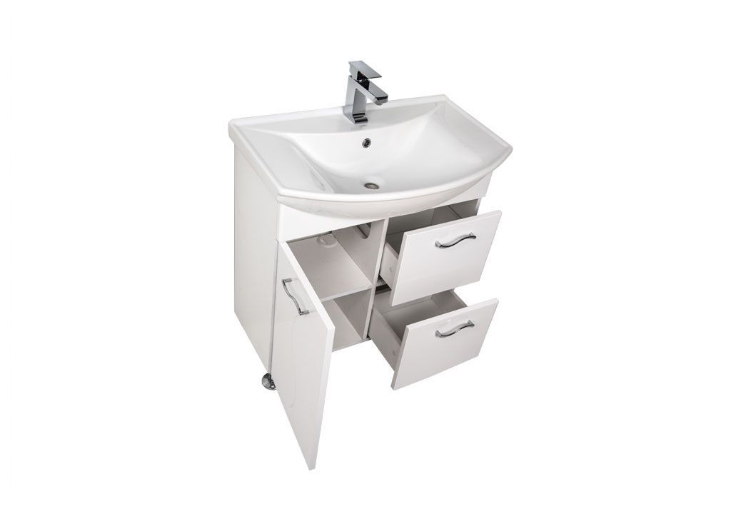 Тумба с раковиной Aquanet Моника 75 белый 0018677000185345 - Вид №3