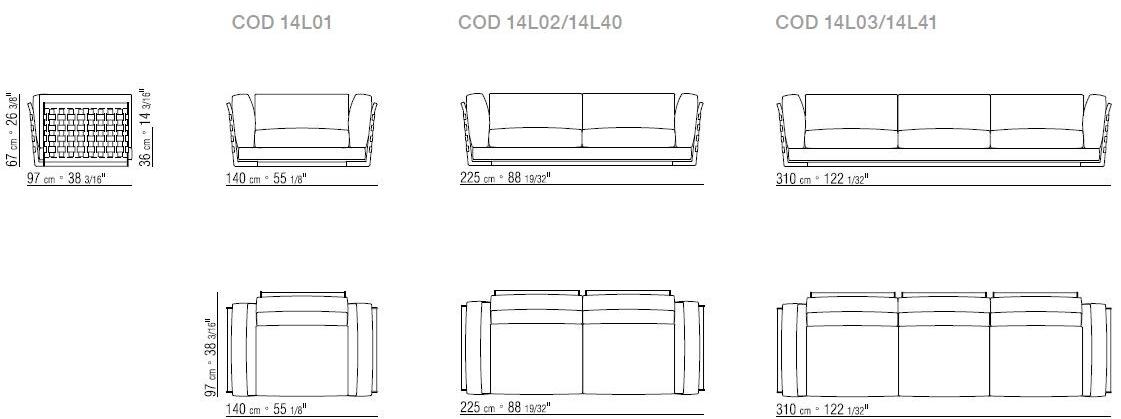 Flexform Модульный тканевый диван Cestone sun-id-1396575 - Вид №2