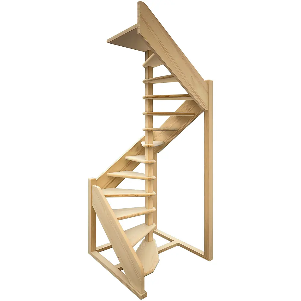 Лестница поворотная 270° ЛЕС-1.2ВУ универсальная ЛЕСЕНКА STLM-2068166