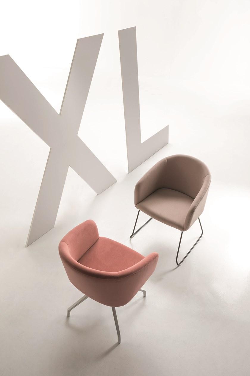 Luxy Вращающееся кресло из ткани с подлокотниками Bloom 4blfn92, 4blfb94 - Вид №4