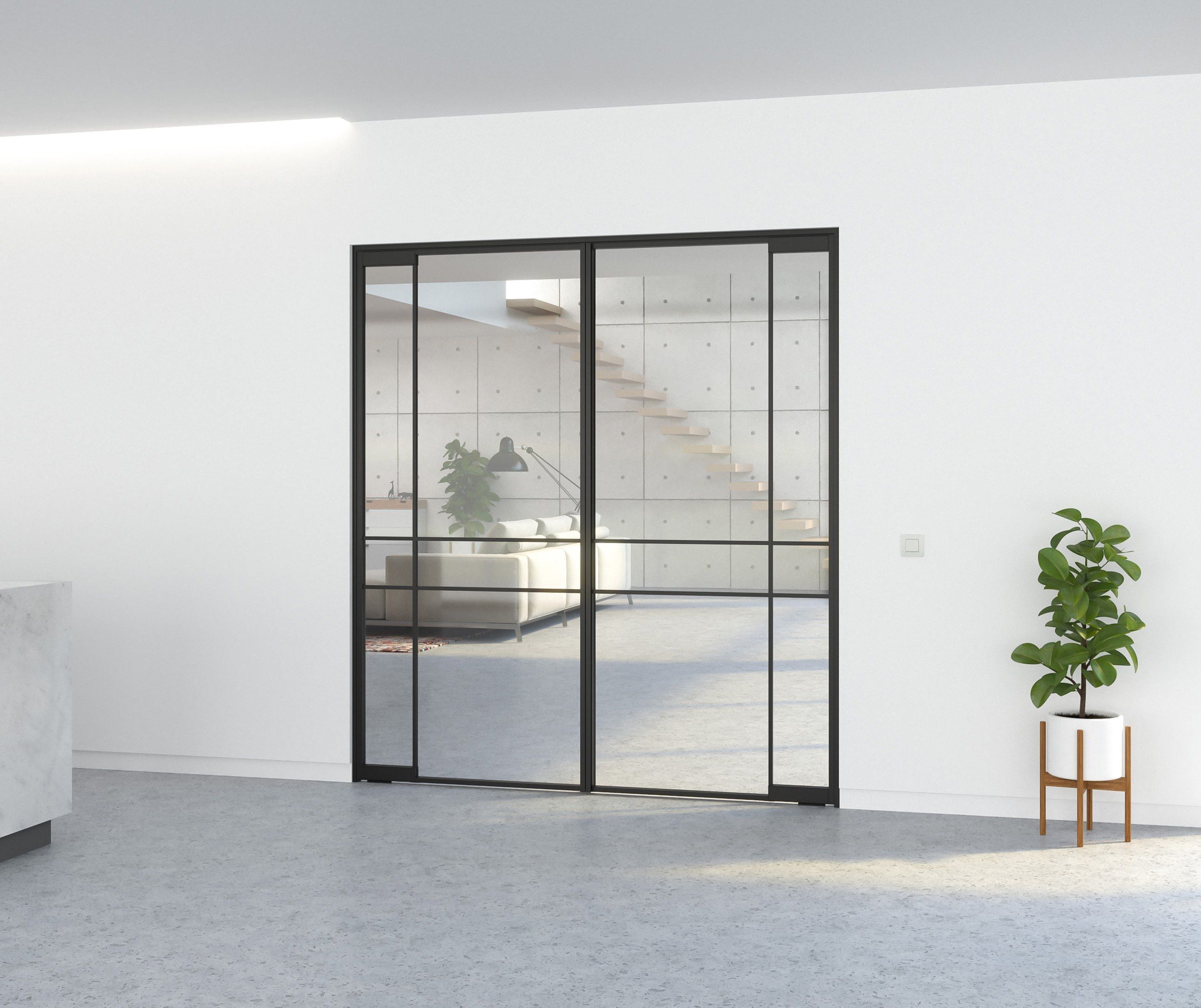 Бескаркасная алюминиевая поворотная дверь Portapivot Portapivot Door systems ARCH-00026875 - Вид №4