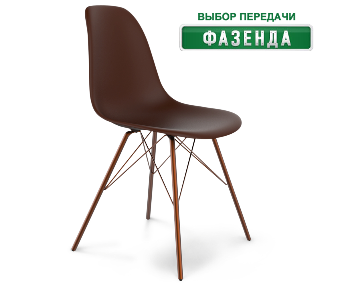 Стул DSR коричневый S37 (eames style) SHEFFILTON ДИЗАЙНЕРСКИЕ, EAMES STYLE 015585 Коричневый  - Вид №2