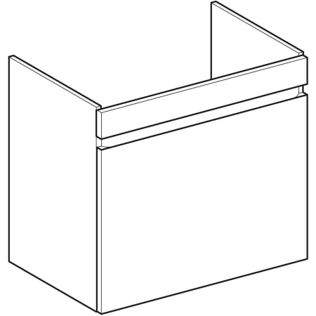 501.904.01.1 Шкафчик для раковины Geberit Renova Plan, с одним выдвижным ящиком и одним внутренним выдвижным ящиком Geberit  - Вид №1