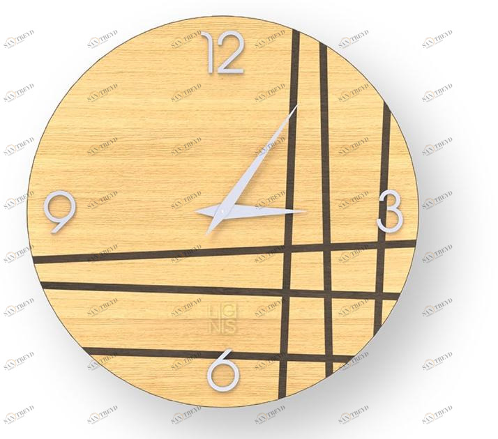 LIGNIS® Настенные часы из инкрустированного дерева Dolcevita lines 10.029 / 10.107