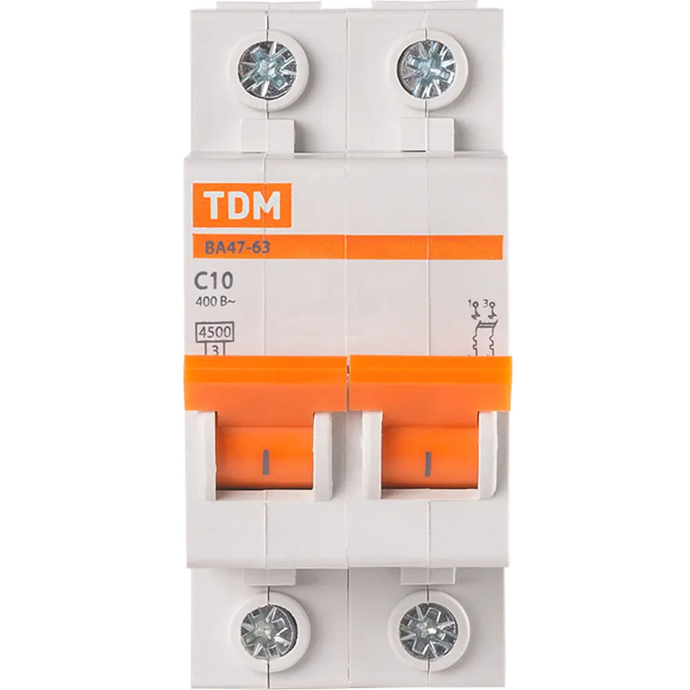 Автоматический выключатель TDM Electric ВА47-63 2P C20 А 4.5 кА SQ0218-0027 84399476 STLM-2141580  - Вид №2