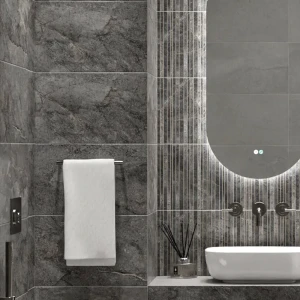 Настенная плитка Azori Soil Topaz Matt 31.5x63 см 1.79 м² матовая цвет серый