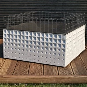 BetOn Открытый камин дровяной из фибробетона с сеткой
