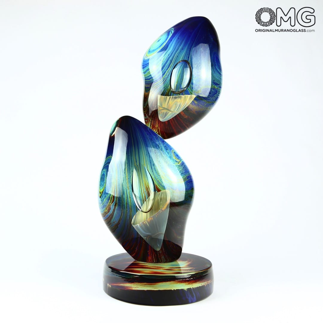 1564 ORIGINALMURANOGLASS Скульптура Бездна - халцедон - автор Andrea Tagliapietra - муранское стекло 15 см  - Вид №1