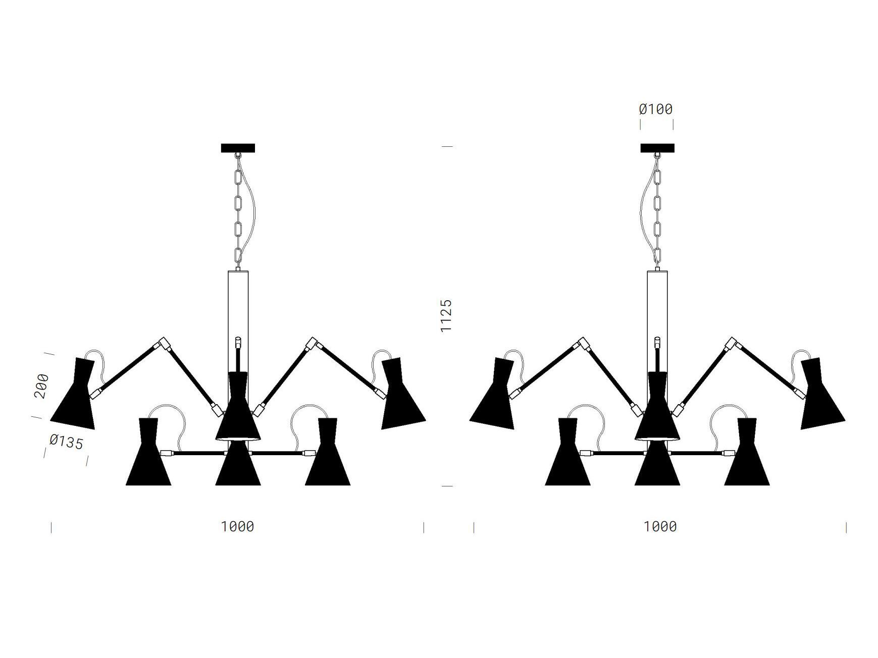 Регулируемая светодиодная люстра Renzo Serafini воронка ARCH-00072760 - Вид №5