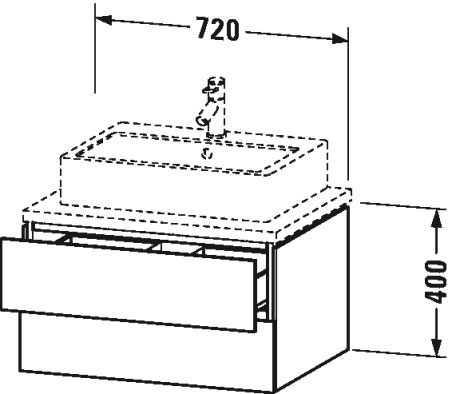 LC581605252 L-Cube Тумбочка для консоли Европейский дуб, декор Duravit - Вид №1