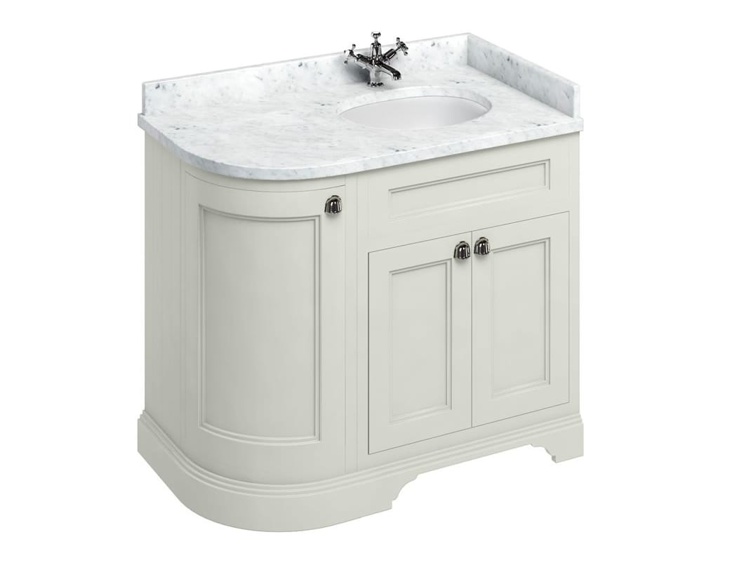 Деревянный угловой умывальник с дверцами Burlington MINERVA ARCH-00071219 - Вид №14