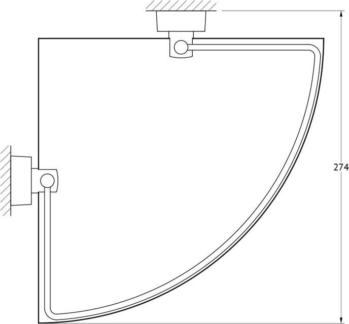 NOS 012 Полка угловая с держателями 28 cm FBS Nostalgy - Вид №1