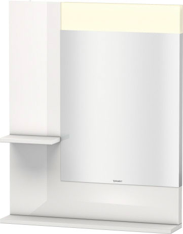 VE731001818 Vero Зеркало с полочками сбоку и внизу Белый матовый, декор Duravit - Вид №1