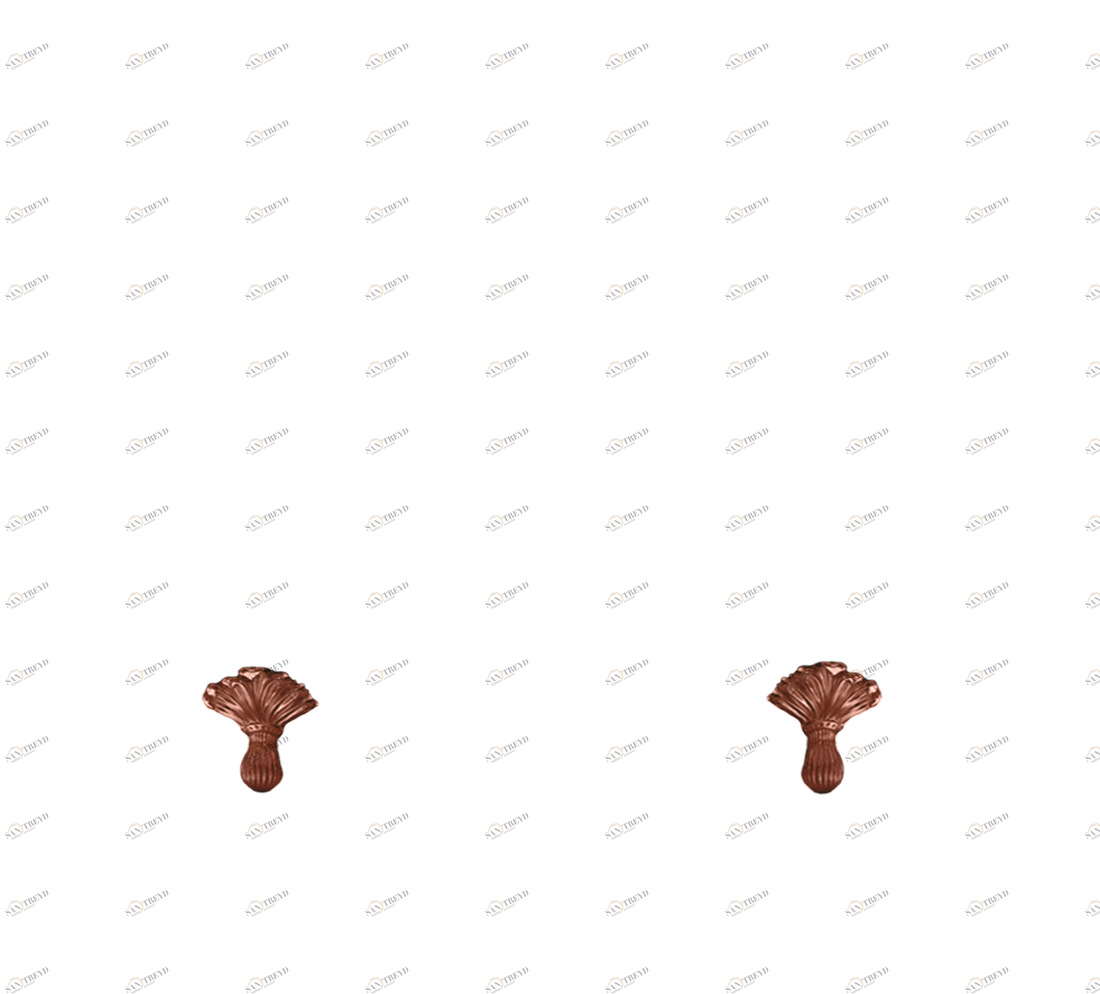 Gentry Home Bexley Cast iron bathtubs with feet Flower copper GH102873 