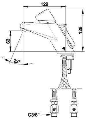 Порционный смеситель Presto 2020 S  20501 20501.0 - Вид №1