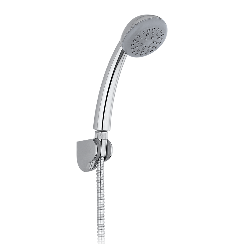 050800 PREMIUM Clic Держатель душевой лейки комплект + Чистый ручной душ Хром GRB MIXERS 