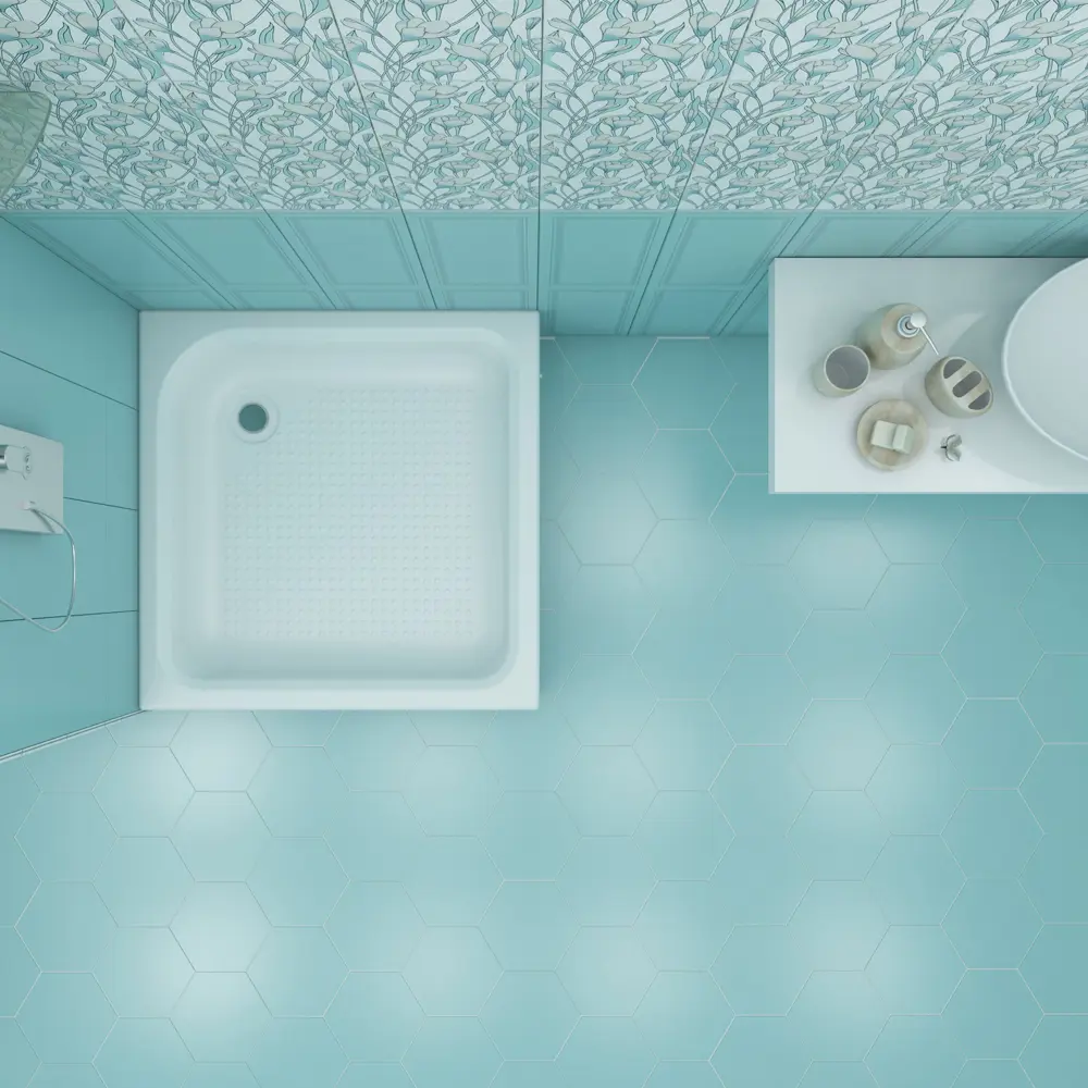 Душевой поддон Frame S квадратный акриловый 90x90 см ножки в комплекте Santreyd STLM-2177549 - Вид №7