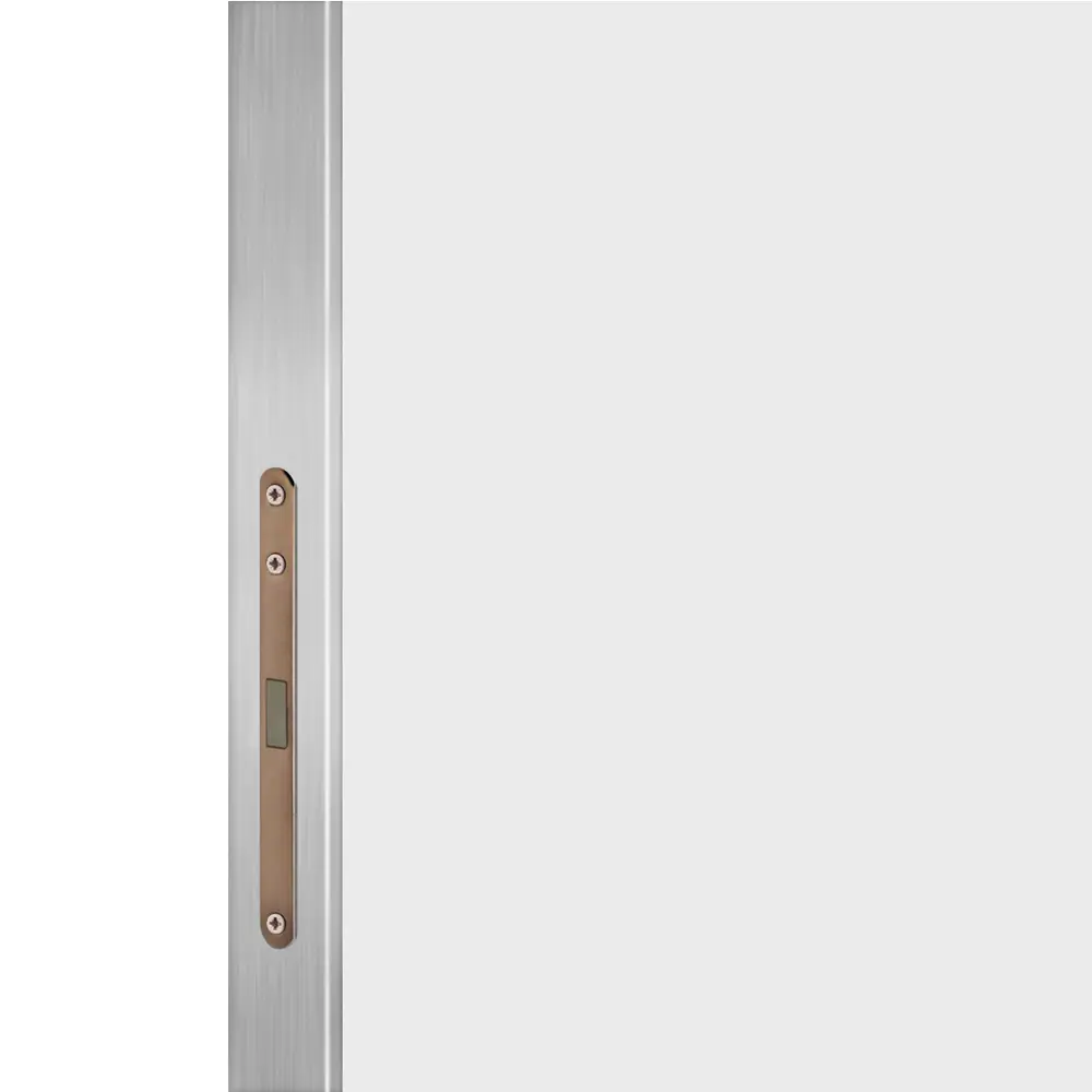 Дверь межкомнатная глухая с замком комплекте Invisible 60x210 см левая алюминиевая кромка цвет белый 89383022 STLM-2166524 VELLDORIS  - Вид №2
