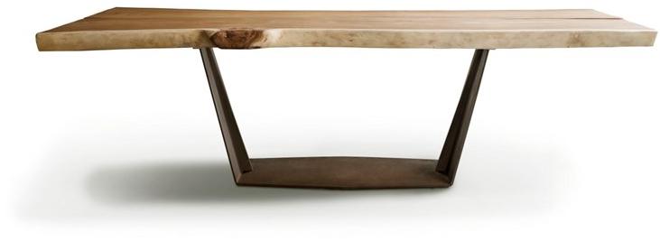 ELITE TO BE Стол со столешницей из массива дерева и металлическим основанием sun-id-1412243 - Вид №4