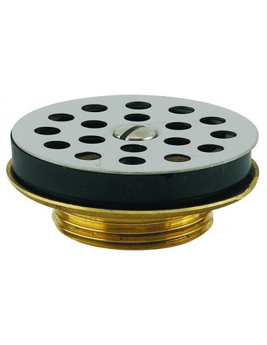 120100 000 00  Решетчатый слив для умывальника, свободный слив, Д. 63 мм, зажим 0/55 мм Valentin Хром  - Вид №1