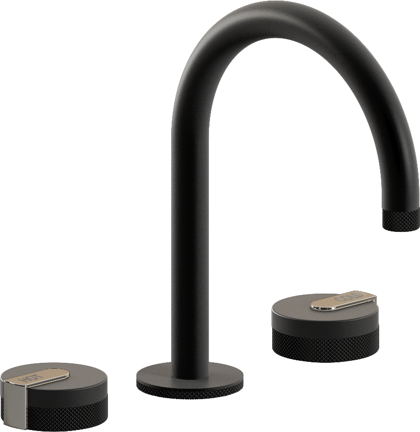 E-11512-R1BK-L1PN-MBK Смеситель для умывальника на 3 отвертия GRAFF MOD+